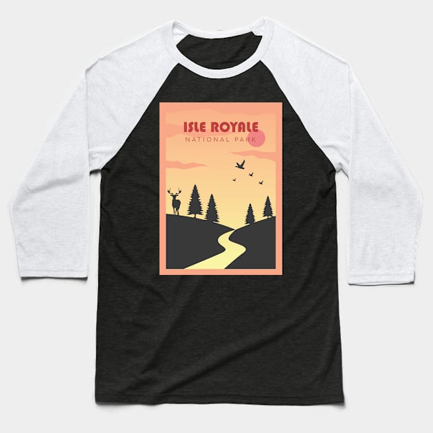 Isle Royale national park Baseball T-Shirt by NeedsFulfilled